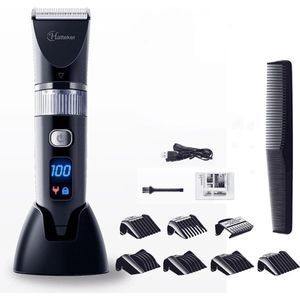 Hatteker Professionele Tondeuse – Haarknipper en Baardtrimmer – Keramische Messen – LED Display