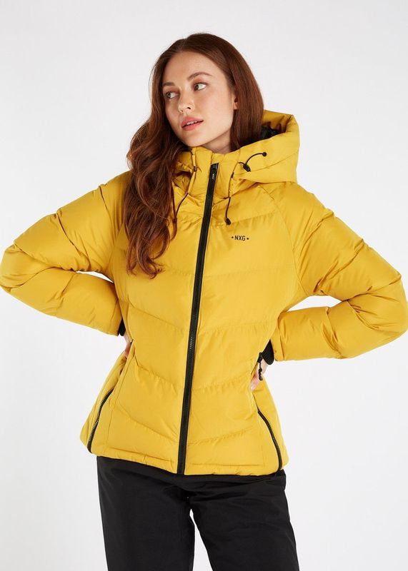 Protest Nxgsalvia – Winterjas Dames – Capuchon – Skijas – Tumericyellow