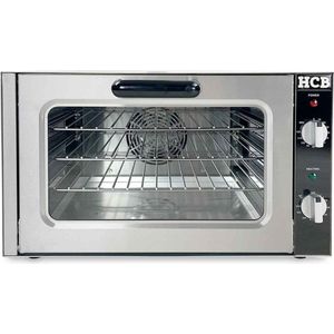 HCB® - Professionele Horeca Heteluchtoven - 30 liter - 230V - RVS hetelucht oven vrijstaand - 54x48x33.6 cm (BxDxH)