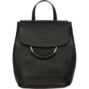 BRIC'S Leren Vrije tijd rugzak Rugzak Gondola Tiglio Zaino Backpack Black Zwart