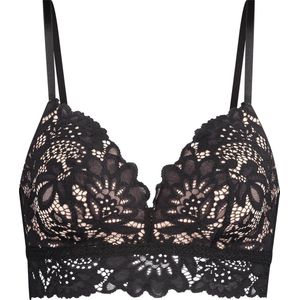 Hunkemöller Dames Lingerie Voorgevormde longline bh zonder beugel Shiloh - Zwart - maat D70