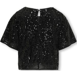 ONLY kids meisjes T-shirt FRANSA Black DTM Sequins Oversize Fit