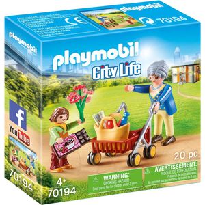 PLAYMOBIL City Life Oma met Rollator - 70194