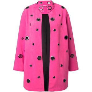 MIAMODA MIAMODA - Dames - Jasje A-lijn sierstuds - Hibiscusrood - Maat 44