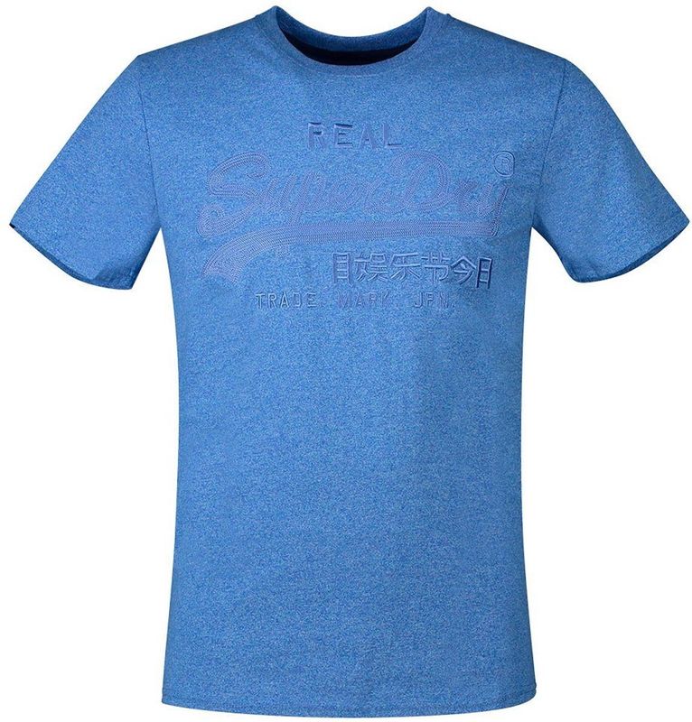 Superdry - Vintage Logo Tonal - T-shirt - Blauw - Korte Mouwen
