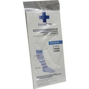 Solvacare Compressiekous wit M 23 - 26 cm 1 Paar