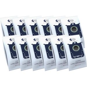 Famanu - S-Bag Classic Long Performance Megapack Stofzuigzakken, 12 stuks, Wit