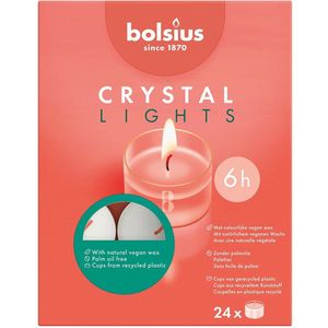Bolsius - Theelichten - 24 stuks per verpakking - Clear cup - Doos