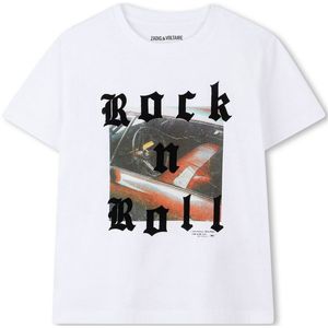 Zadig & Voltaire X60486 T-shirt Met Korte Mouwen Wit 4 Years Jongens