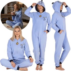 Disney Aladdin EENDELIG, damespyjama, WARME jumpsuit met capuchon L