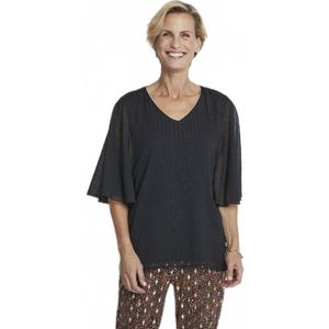 Plumetis voile lange tuniek met vlindermouwen