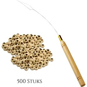Thef - Set 500 Nanoringen - Nano Ring Loopnaald - Hairextensions- Haarverlenging - Haarstyling - Blond