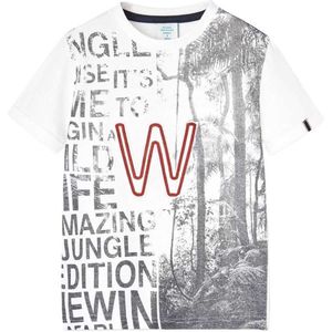 Boboli 518048 T-shirt Met Korte Mouwen Wit 4 Years Jongens,Meisjes