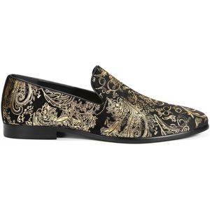 Allthemen Heren Jacquard Loafers Bruiloft Mocassins - Borduurwerk Pak Pantoffels - EU40