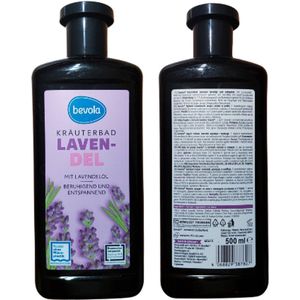 Bevola Badschuim - Kruidenbad Lavendel | 1x 500ml - Kalmerend & Ontspannend | Bubbelbad met Lavendelolie