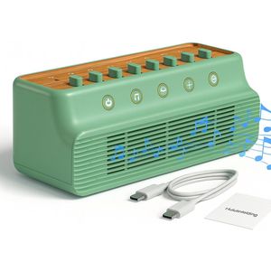 Boscer - White Noise Speaker - Bluetooth Speaker - Groen - 8 Rustgevende Omgevingsgeluiden