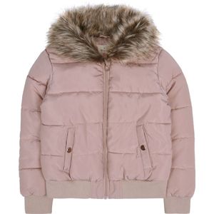 Perzikkleurige Jas met Warme Kraag