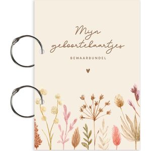 Volpracht Bewaarbundel - Bewaarbundel geboortekaartjes - Droogbloemen - Kraamcadeau