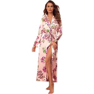 Nivard Badjas Dames - Kimono - Kamerjas - Ochtendjas - Pyama - Roze - S