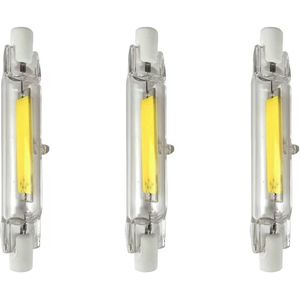 Avide - R7s LED Staaflamp - Wit licht - 78mm - 5W - 4000K - 500lm - 3 stuks