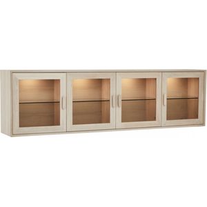 Wandkast Rechthoek - Naturel Eiken Fineer - 212x42x79cm - Giga Meubel