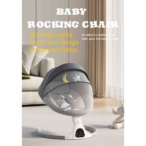 N.lux - Baby wipstoel - Baby stoel - Schommelstoel Baby - Baby Swing - Elektrische Schommelstoel - Grijs