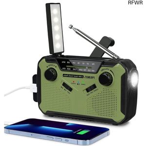 RFWR® Draagbare Solar Radio met SOS Sirene en Flitslicht - Multifunctionele Noodradio voor Kamperen en Stroomuitval