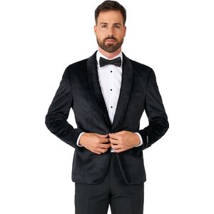 OppoSuits Deluxe Dinner Jacket - Jet Set Black - Heren Blazer - Colbert - Zwart - Maat EU 46