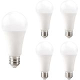 Kobi - LED Lamp - E27 - 18W - 2000lm - 3000K - Standaardvorm - Voor Hoge Lichtbehoefte in Woonkamer of Werkruimte - 5 stuks