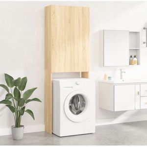 LBB Wasmachine ombouw - Kast - Opbouwmeubel - Verhoger - Wasmachine meubel - Opbergkast - Hout - Sonoma eiken