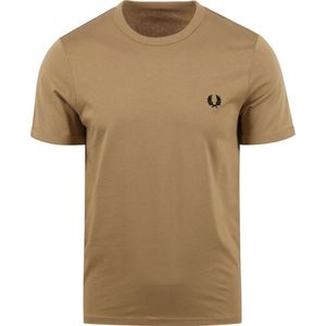 Fred Perry - T-Shirt Ringer M3519 Beige - Heren - Maat M - Modern-fit
