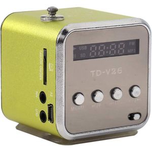 Lichtgewicht Draagbare Muziekspeler met FM-Radio en TF-Kaart Ondersteuning Groen