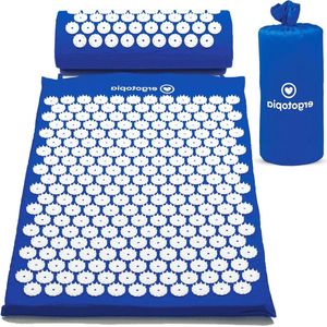Pijnlijke spieren ontspanningsmat - betere doorbloeding rugmassage mat - drukpuntmat met acupressuurkussen massage matras