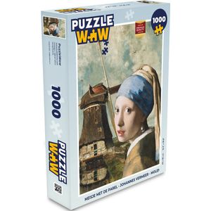 Puzzel Meisje met de parel - Johannes Vermeer - Molen - Legpuzzel - Puzzel 1000 stukjes volwassenen