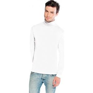 Luxe col t-shirt wit voor heren M