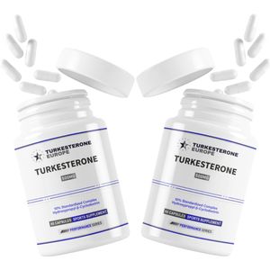 2 Pack - Turkesterone 10% Complex met Hydroxypropyl-β-Cyclodextrine - 120 Capsules (600mg)