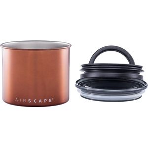Airscape® Classic 250gr. - voorraadpot -voorraadbus - vershouddoos -voedselveilig - vacuümdeksel- BPA vrij - koffiepot - Brushed Copper