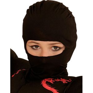 WIDMANN - Zwarte ninja kap voor kinderen - Accessoires