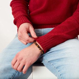 Osborne Knitwear Trui met vervilte ronde hals - Lamswol - Poppy Melange - L