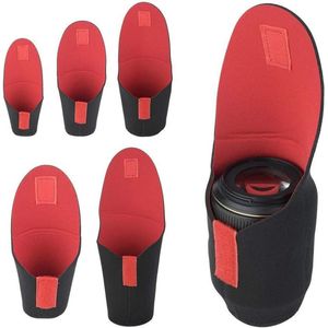 Allecto plus - 5 stuks Lens Beschermhoes Set voor DSLR Camera Lens - Opbergtas met Mat Padding - Inclusief Klein, Medium, Groot, XL en XXL formaat