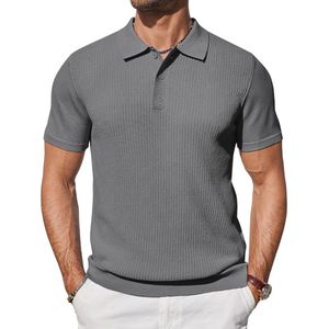 Gebreid poloshirt heren korte mouwen - casual en elegant voor zomeractiviteiten