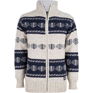 Gebreid Wollen Heren/Uni Vest van Schapenwol Thin PolyesterFleece en hoge kraag - SHAKALOHA - M Pine Beige XXL