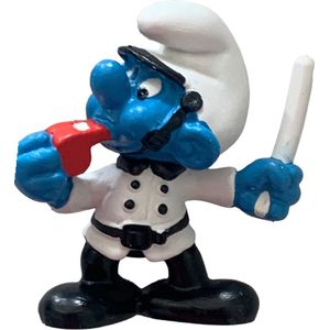 Politie smurf - Politie agent in witte uniform / Londense stijl - 6 cm - Schleich