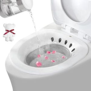 Voetenbad opvouwbaar zitbad voor aambeien en postpartale zorg - voor volwassenen en ouderen - op te hangen - grijs