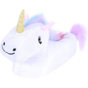Witte eenhoornpantoffels UNICORN