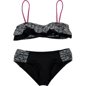 O'Neill Bikini Morro ruffle - Black Aop W/ White - 176