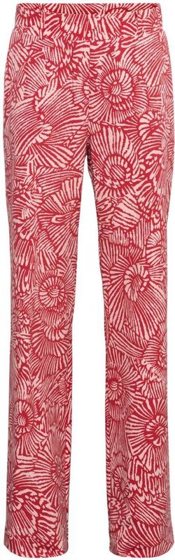 &Co Woman - Patrice FOSSIL FLOWER - Broek - Stone Red Multi - Travelkwaliteit