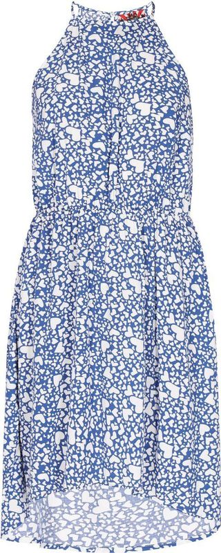 myMo - Jerseyjurk - Geweven Hartjesprint - Mouwloos - Ronde Halslijn