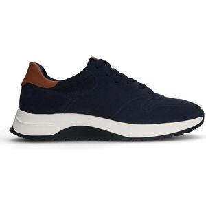 No Stress - Heren - Blauwe suède sneakers - Maat 43