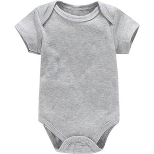 baby jumpsuit korte mouw tas scheet jurkje grijs(6M)